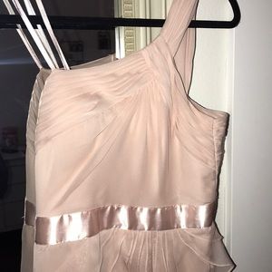 Pink one shoulder dress